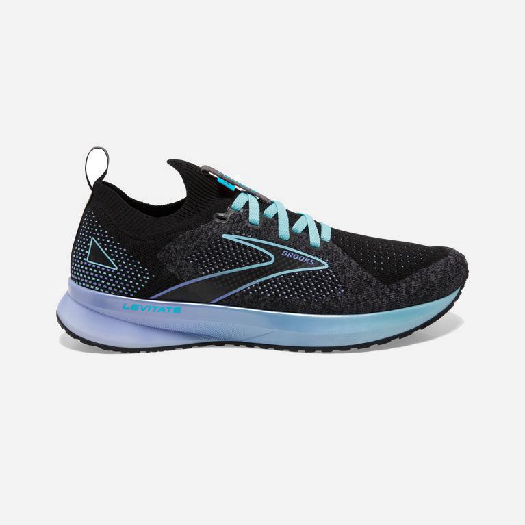 Brooks Levitate Stealthfit 5 Womens Energy Return Road Running Shoes - Bluefish/Cornflower/Black - P